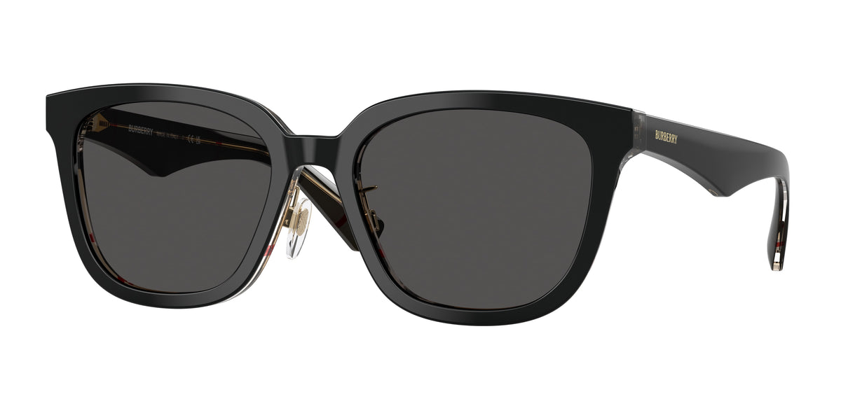 Burberry BE4446D Top Black on Vintage Check Dark grey sunglasses