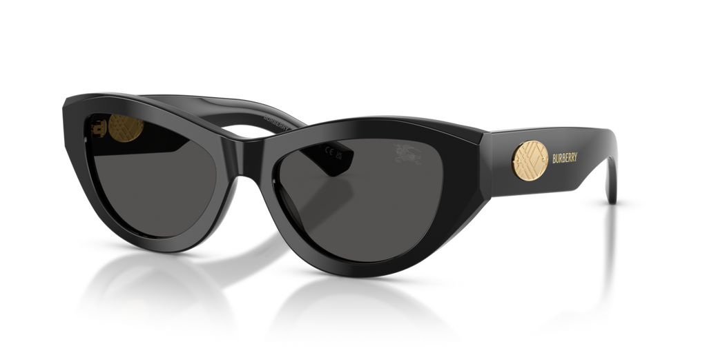 Burberry BE4502 - Black / Dark grey - three-quarter view [300187]