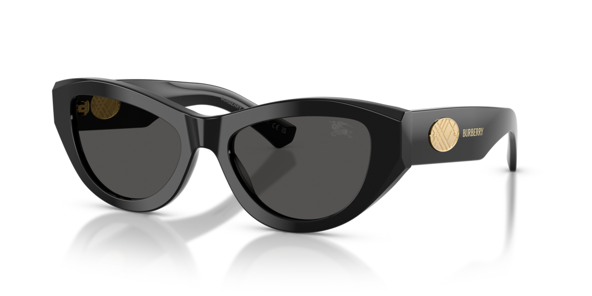 Burberry BE4502 - Black / Dark grey - three-quarter view [300187]
