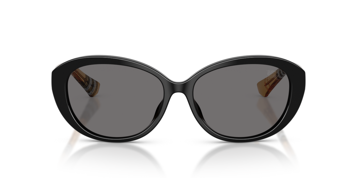 Burberry BE4507D - Black / Dark grey polarized - front view [416181]