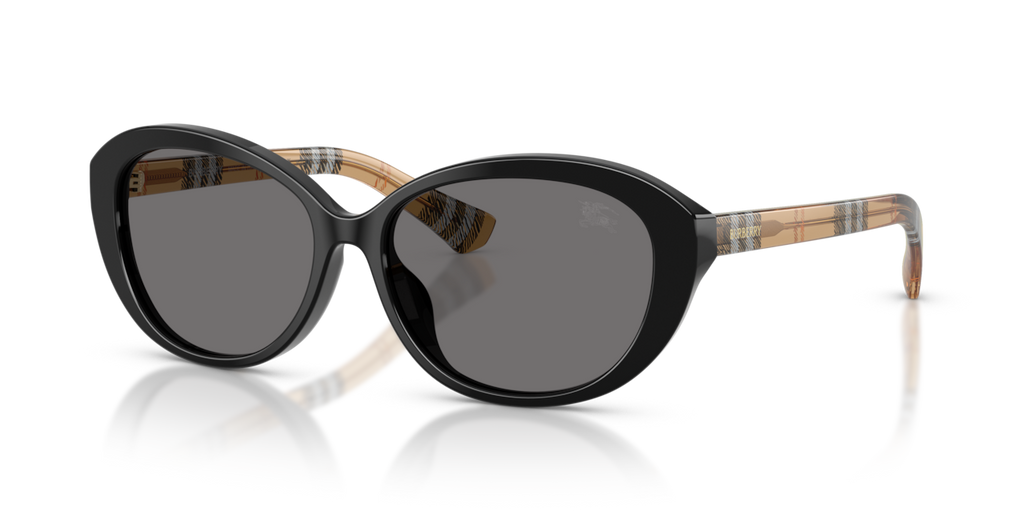 Burberry BE4507D - Black / Dark grey polarized - three-quarter view [416181]