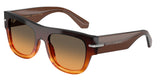 Gradient Striped Brown - Orange gradient light green