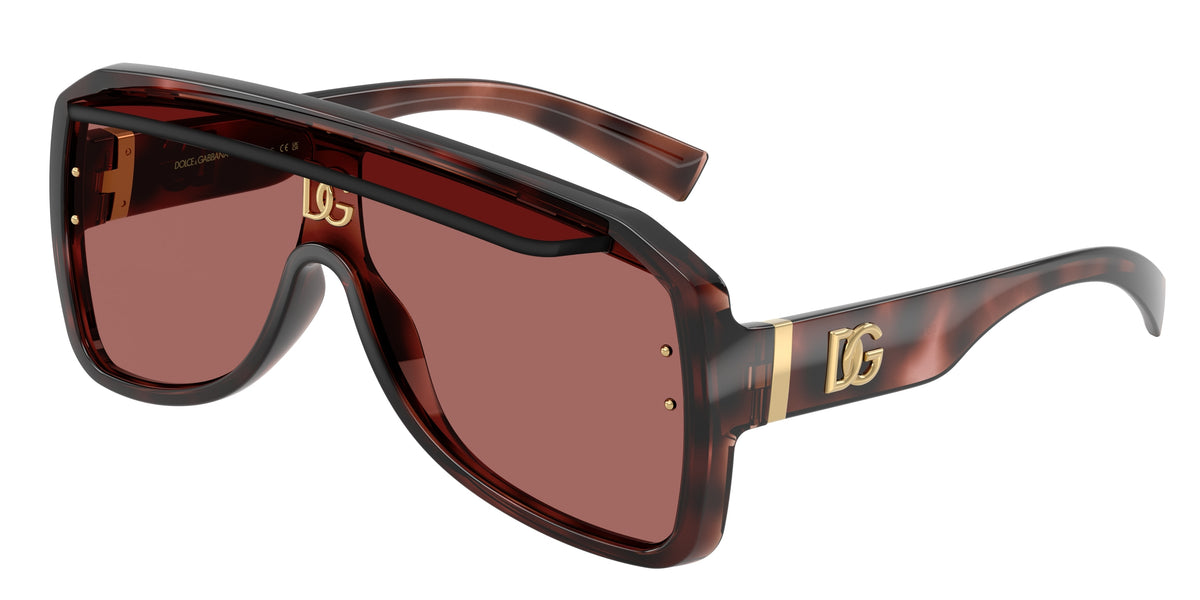 Dolce & Gabbana DG6205 Sunglasses - Pink Havana / Dark violet