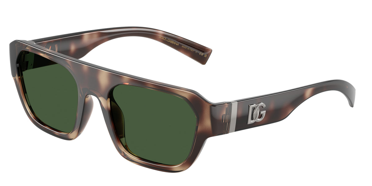 Dolce & Gabbana DG6206 Sunglasses - Brown Havana / Dark green