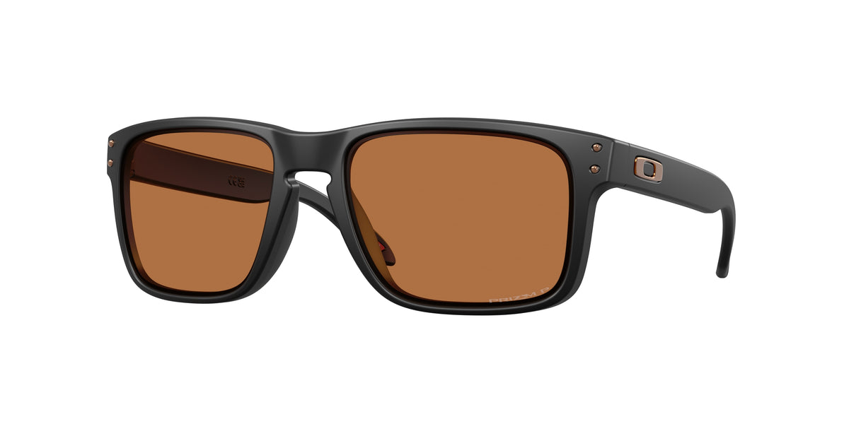 Oakley OO9102 Holbrook Sunglasses - Matte Black / Prizm bronze polarized