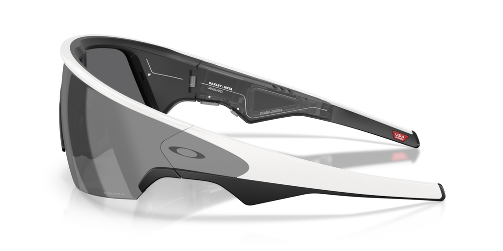 Oakley Meta Vanguard White frame, Prizm Black lenses - side view [800105]