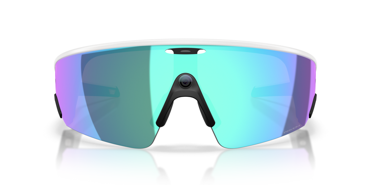 Oakley Meta Vanguard White frame, Prizm Sapphire lenses - front view [800106]