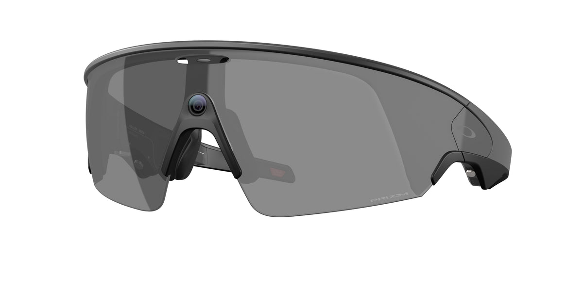 Oakley Meta Vanguard Black frame, Prizm Black lenses - three-quarter view [800107]