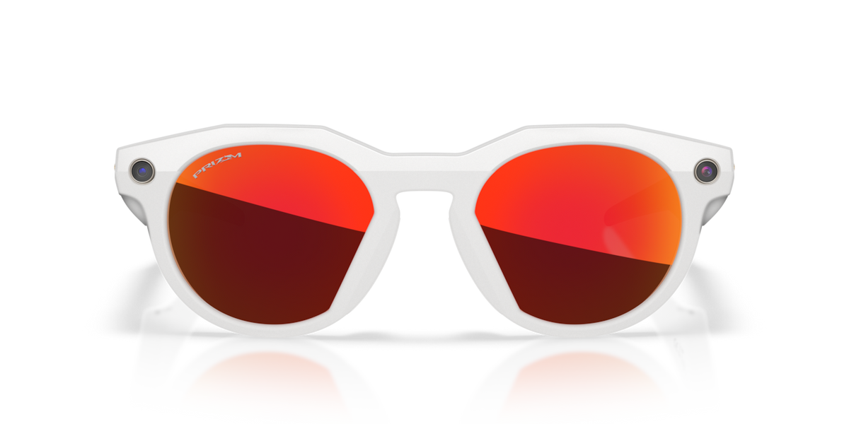Oakley Meta HSTN Warm Grey frame, Prizm Ruby lenses - front view [800204]