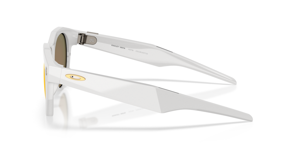 Oakley Meta HSTN Warm Grey frame, Prizm Ruby lenses - side view [800204]