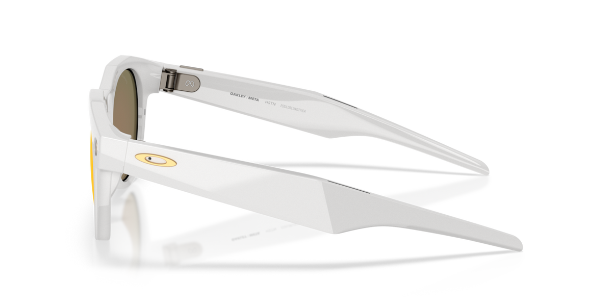 Oakley Meta HSTN Warm Grey frame, Prizm Ruby lenses - side view [800204]