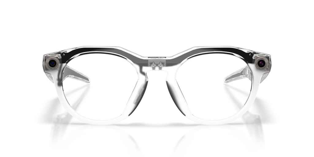 Oakley Meta HSTN Clear frame, Transitions Grey lenses - front view [800205]