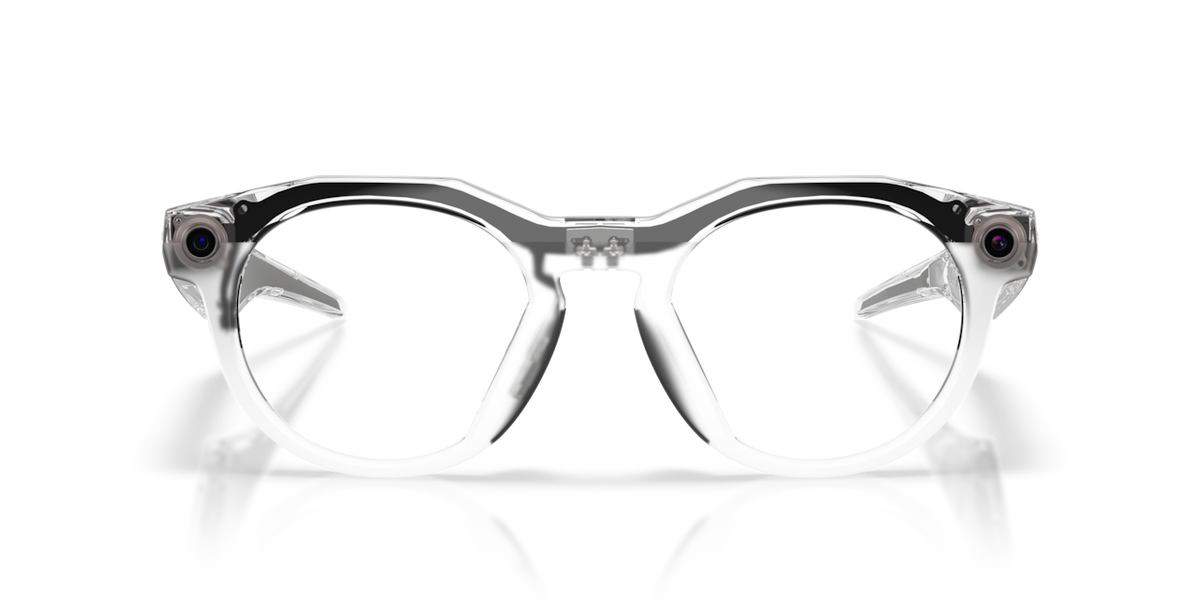 Oakley Meta HSTN Clear frame, Transitions Grey lenses - front view [800205]