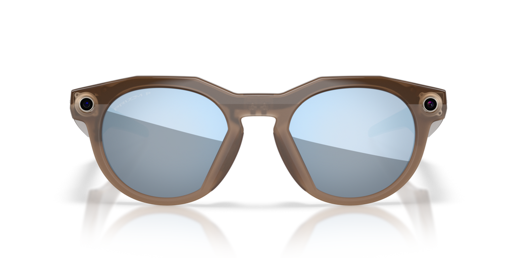 Oakley Meta HSTN Brown Smoke frame, Prizm Deep Water Polarized lenses - front view [800206]