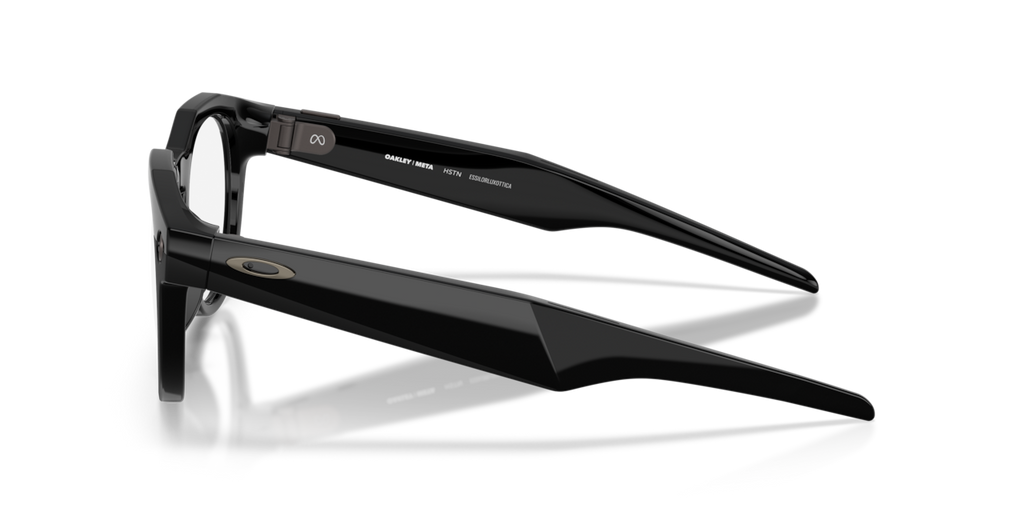 Oakley Meta HSTN Black frame, Clear lenses - side view [800207]