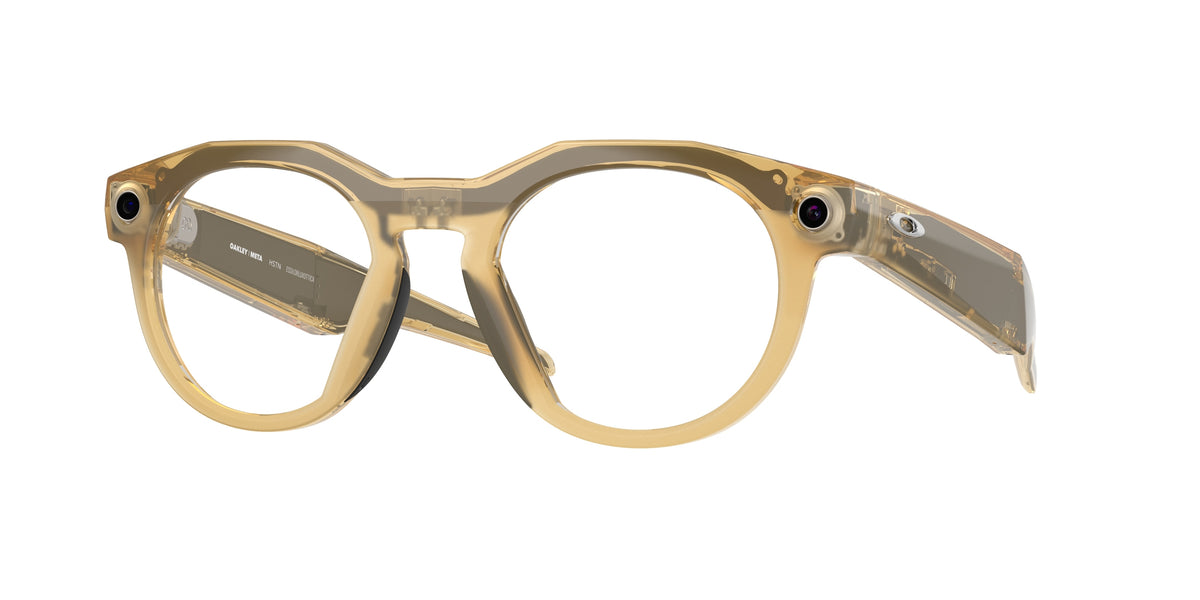 Oakley Meta HSTN Light Curry frame, Transitions Brown lenses - three-quarter view [800208]