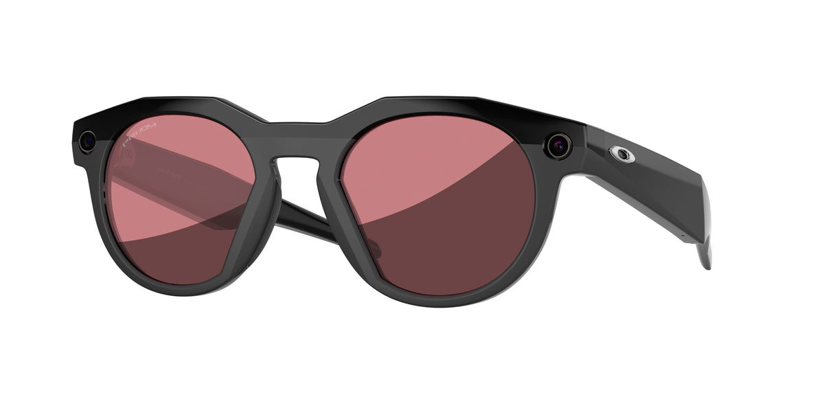 Oakley Meta HSTN Black frame, Prizm Dark Golf lenses - three-quarter view [800209]