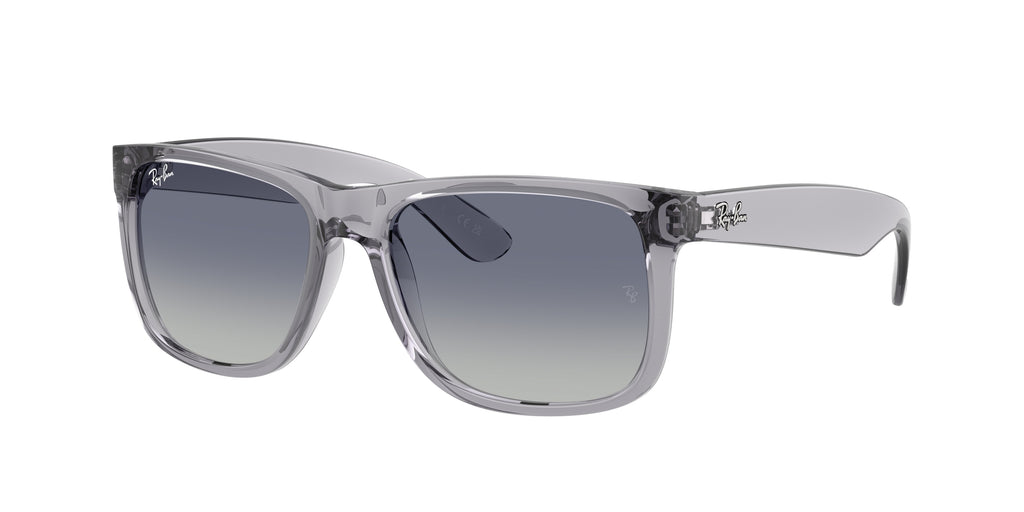 Ray-Ban RB4165 Justin Sunglasses - Transparent Grey / Light grey gradient dark blue