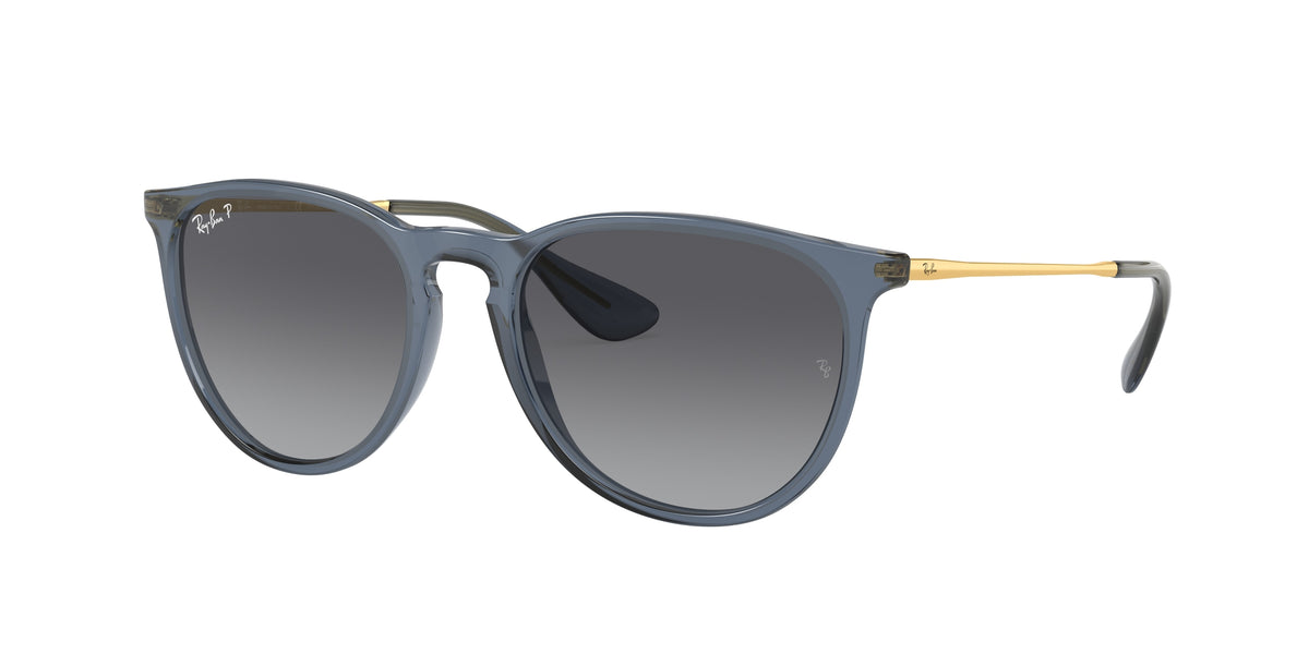Ray-Ban RB4171 Erika Sunglasses - Transparent Blue / Grey polarized