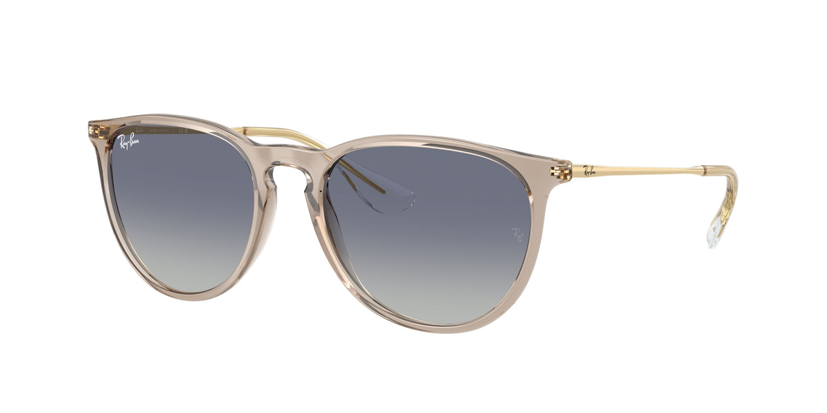 Ray-Ban RB4171 Erika Sunglasses - Transparent Light Brown / Light grey gradient dark blue