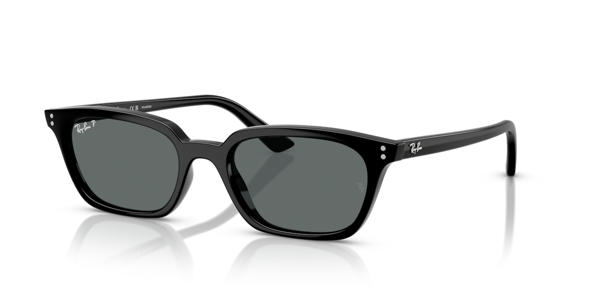 Ray-Ban RB4456 - Black / Dark grey polarized - three-quarter view [667781]