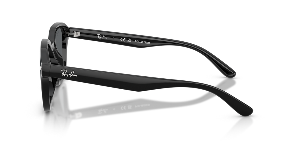 Ray-Ban RB4458D - Black / Dark grey polarized - side view [601/81]