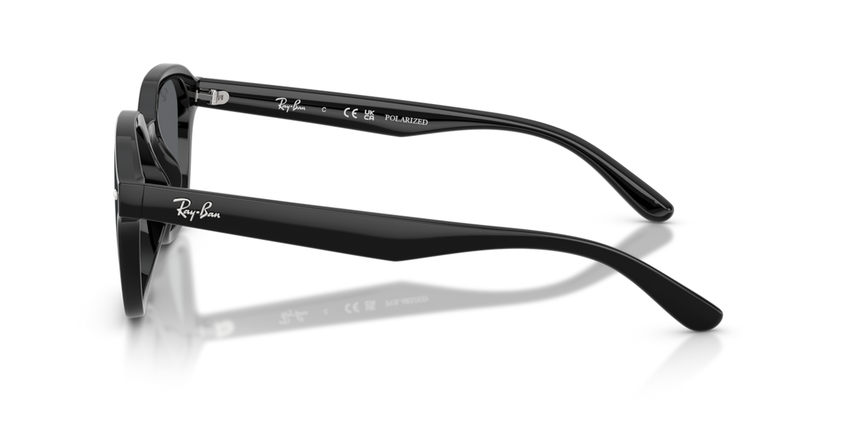 Ray-Ban RB4458D - Black / Dark grey polarized - side view [601/81]