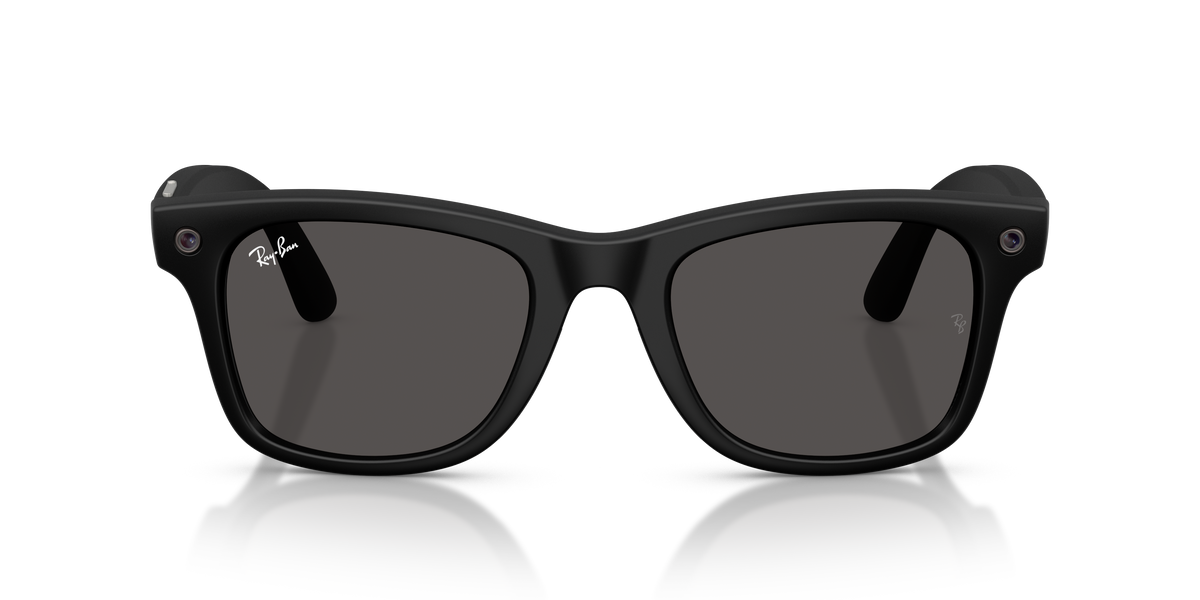 Ray-Ban Meta Gen 3 Wayfarer RW4011 601S87, Black frame, grey lenses, front view