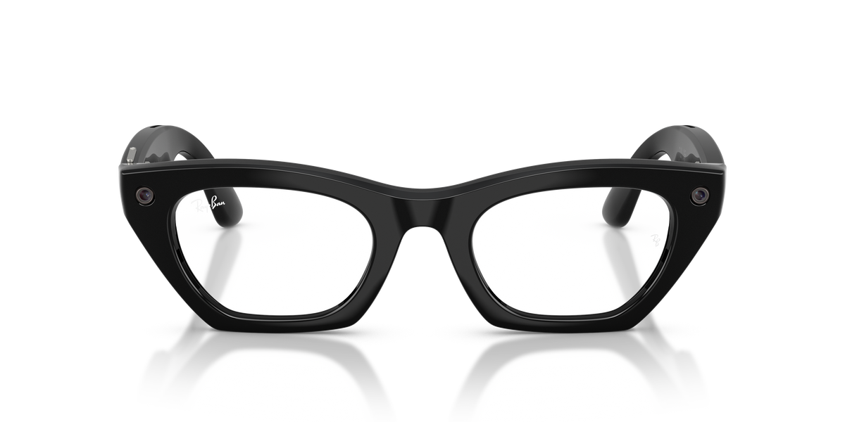 Ray-Ban Meta Gen 3 Zena RW4015 601/1M, Black frame, Transitions Graphite Green lenses, front view