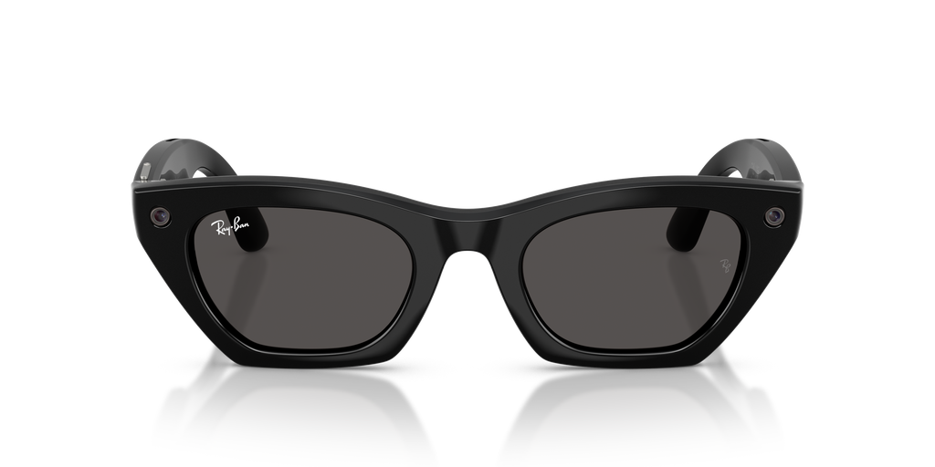 Ray-Ban Meta Gen 3 Zena RW4015 601/87, Black frame, grey lenses, front view