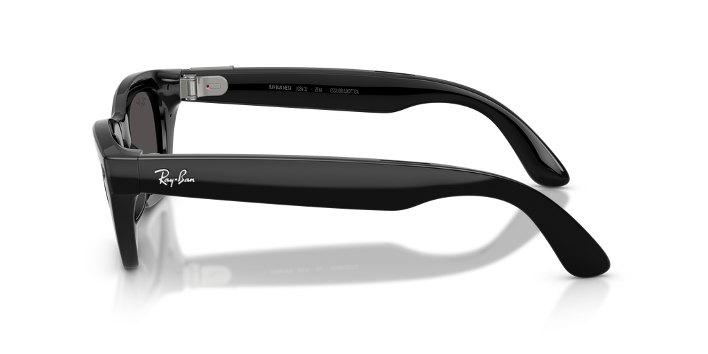 Ray-Ban Meta Gen 3 Zena RW4015 601/87, Black frame, grey lenses, side view