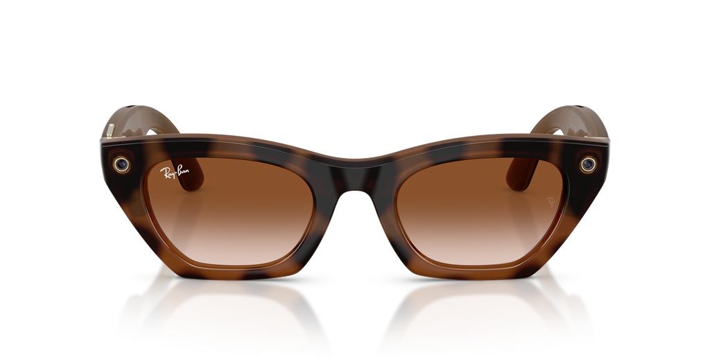 Ray-Ban Meta Gen 3 Zena RW4015 690513, Havana frame, gradient brown lenses, front view
