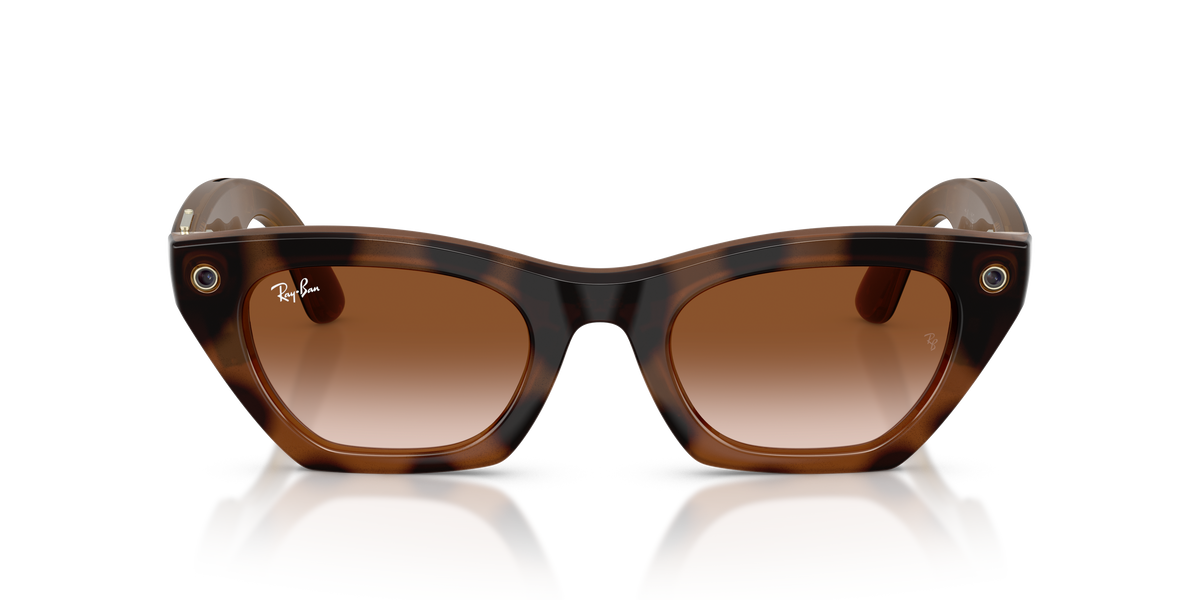 Ray-Ban Meta Gen 3 Zena RW4015 690513, Havana frame, gradient brown lenses, front view