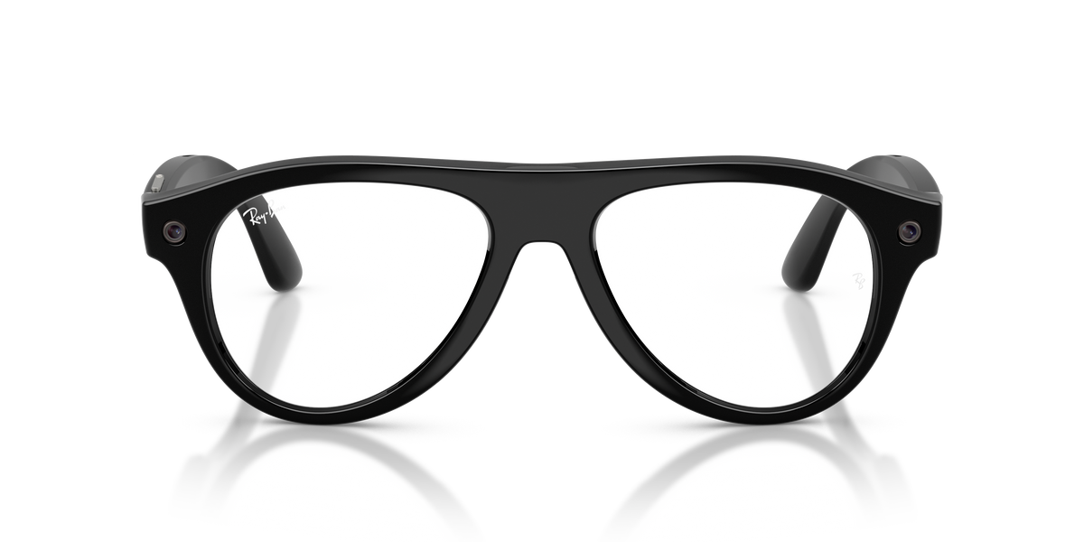 Ray-Ban Meta Gen 3 Aviator RW4016 601/1M, Black frame, Transitions Graphite Green lenses, front view