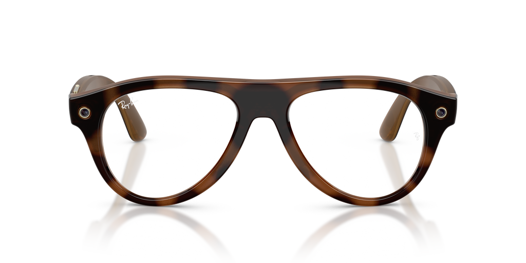 Ray-Ban Meta Gen 3 Aviator RW4016 6905M4, Havana frame, Transitions Brown lenses, front view