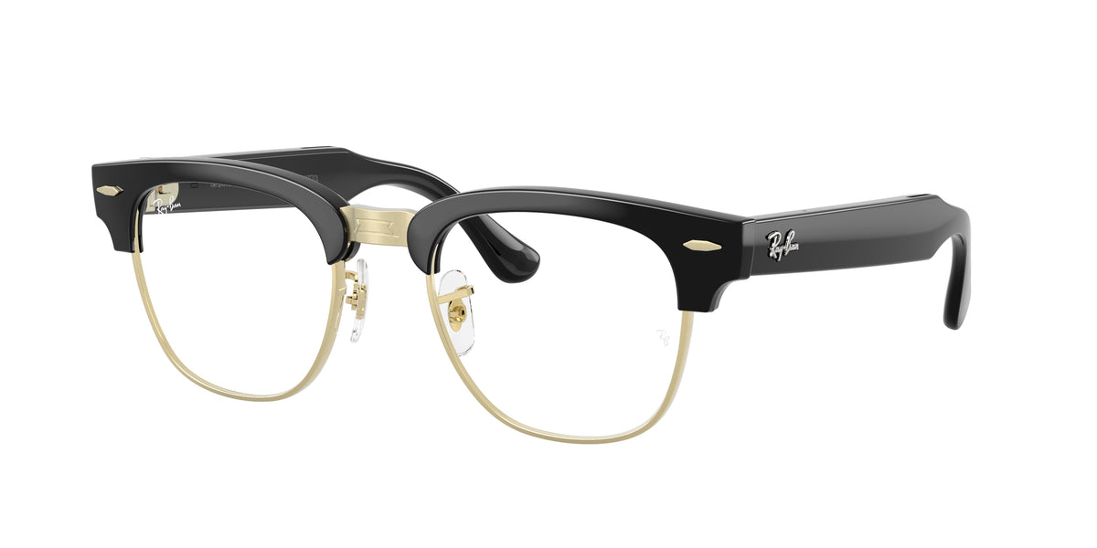 Ray-Ban Meta Audio Clubmaster Black frame with Transitions Graphite Green lenses