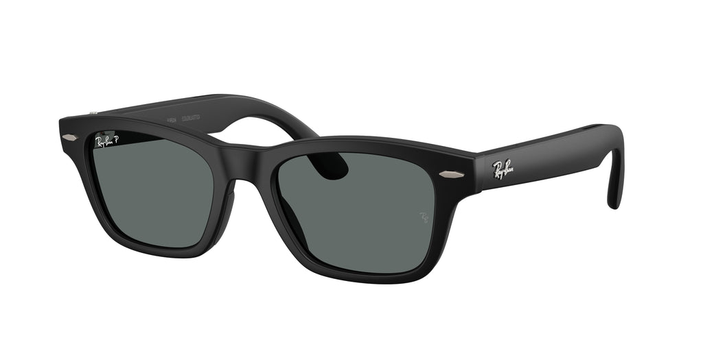 Ray-Ban Meta Audio Burbank Solid Black frame with Dark Grey Polarised lenses