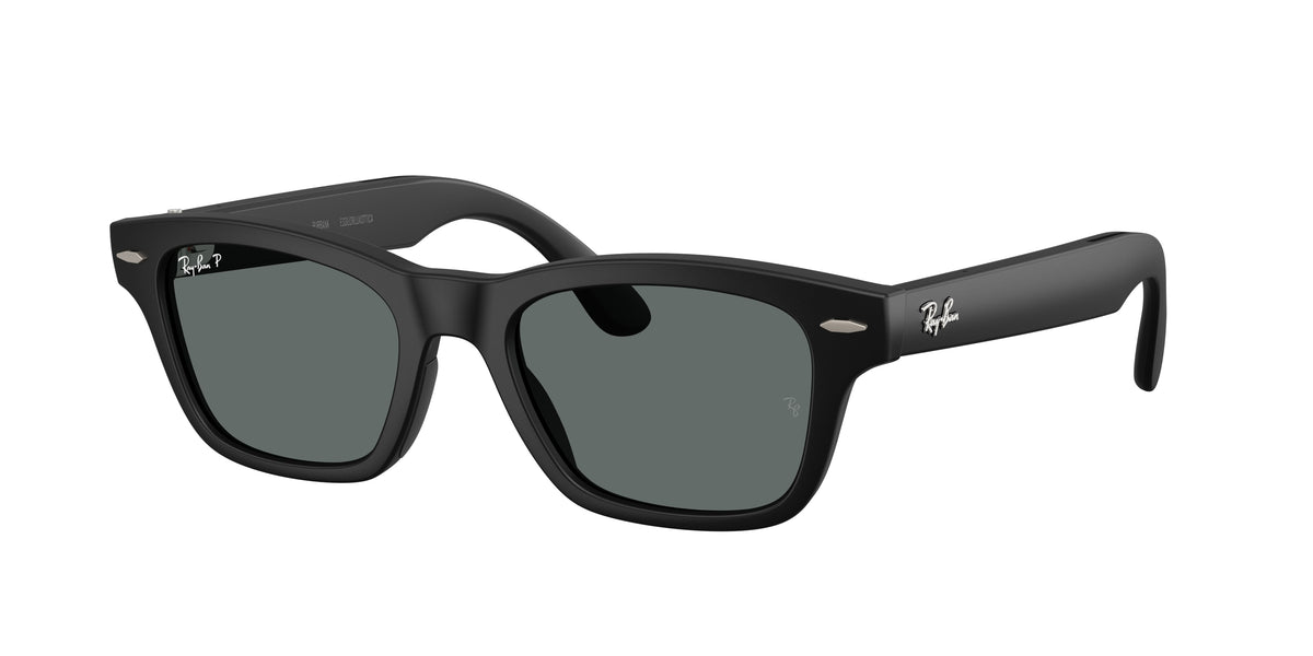Ray-Ban Meta Audio Burbank Solid Black frame with Dark Grey Polarised lenses