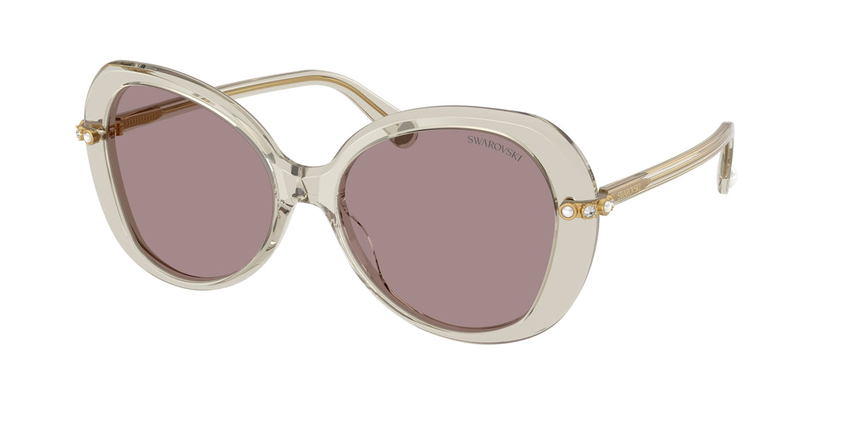 Swarovski SK6059F Sunglasses - Transparent Beige / Violet