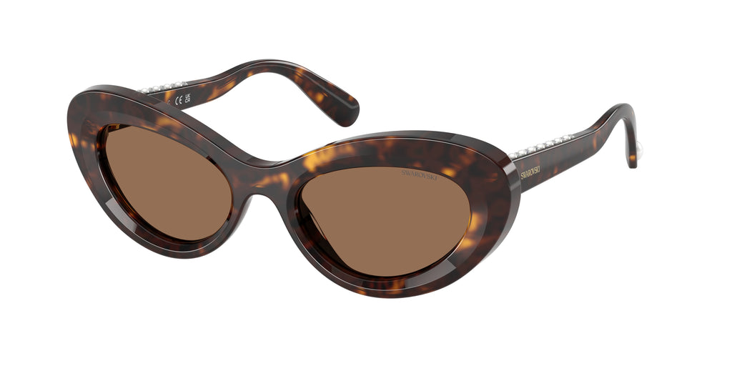 Swarovski SK6061U Sunglasses - Havana / Dark brown
