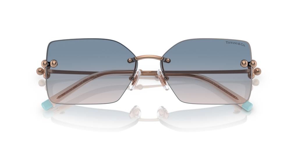 Tiffany & Co. TF3088 - Rubedo / Light brown gradient blue - folded front view - 610516