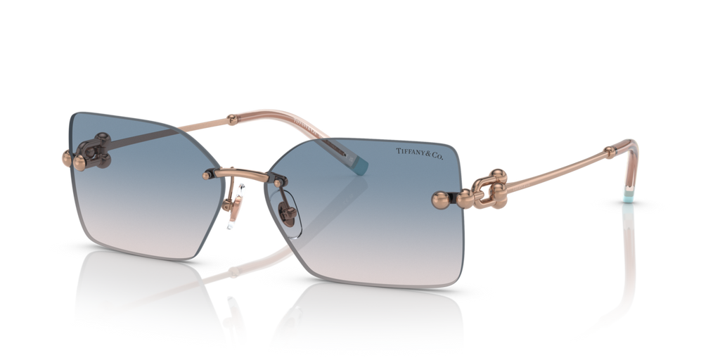 Tiffany & Co. TF3088 - Rubedo / Light brown gradient blue - three-quarter view - 610516