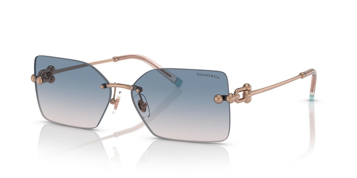 Tiffany & Co. TF3088 - Rubedo / Light brown gradient blue - three-quarter view - 610516
