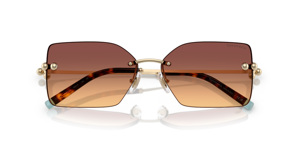 Tiffany & Co. TF3088 - Pale gold / Orange gradient violet - folded front view - 618978