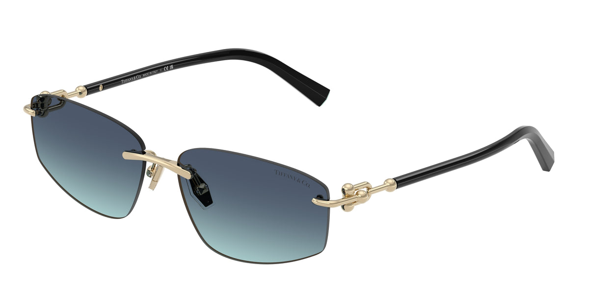 Tiffany & Co. TF3114 — Pale gold / Azure gradient blue — 62029S