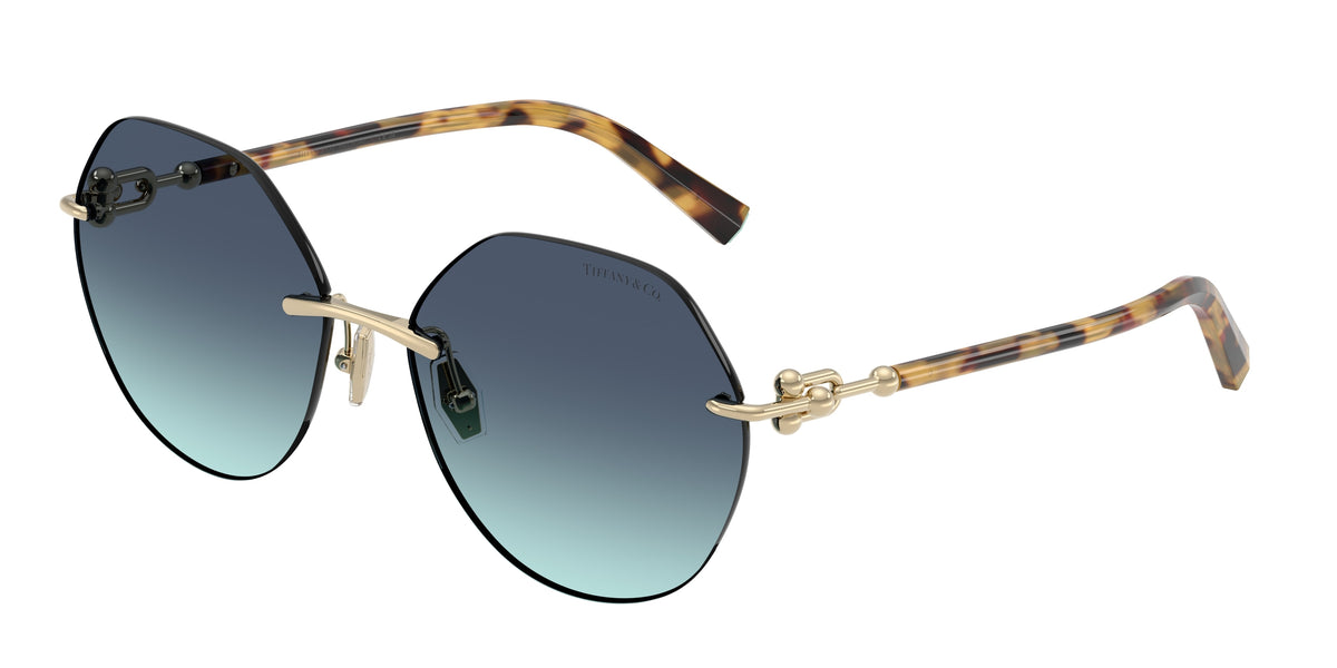Tiffany & Co. TF3123 — Pale gold / Azure gradient blue — 60219S