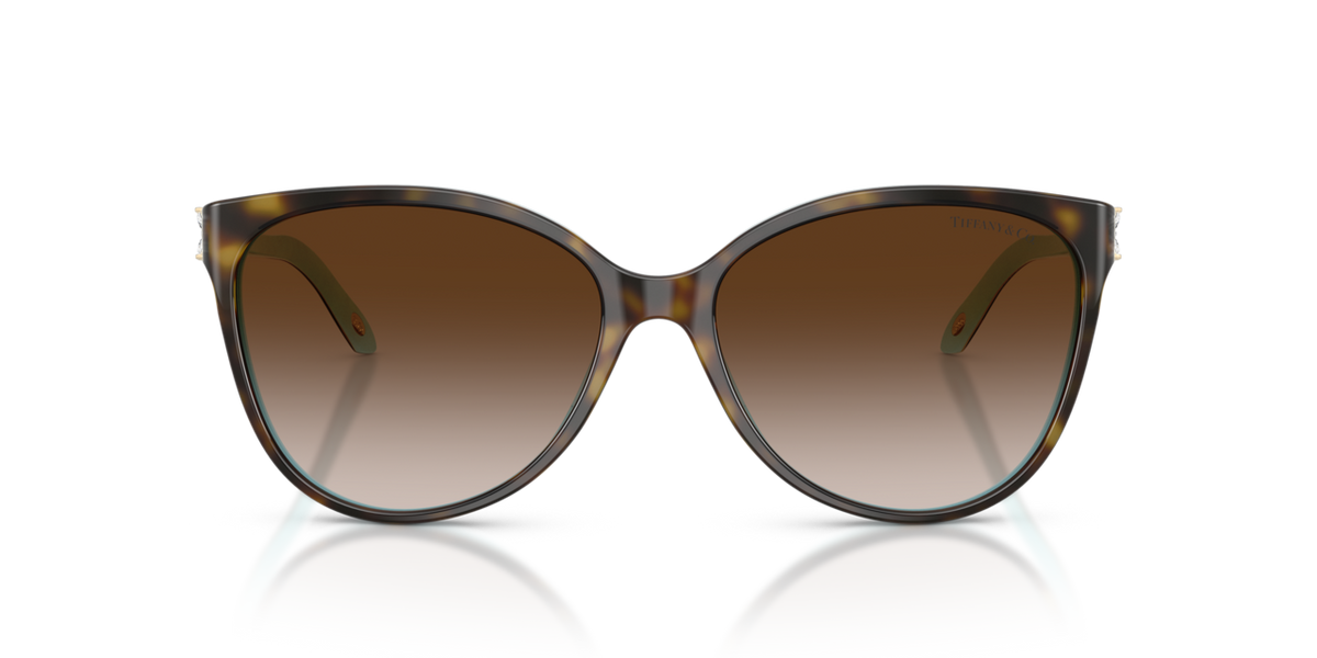 Tiffany & Co. TF4089B - Havana on tiffany blue / Brown gradient - front view - 81343B