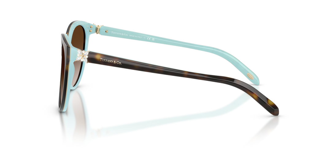 Tiffany & Co. TF4089B - Havana on tiffany blue / Brown gradient - side view - 81343B