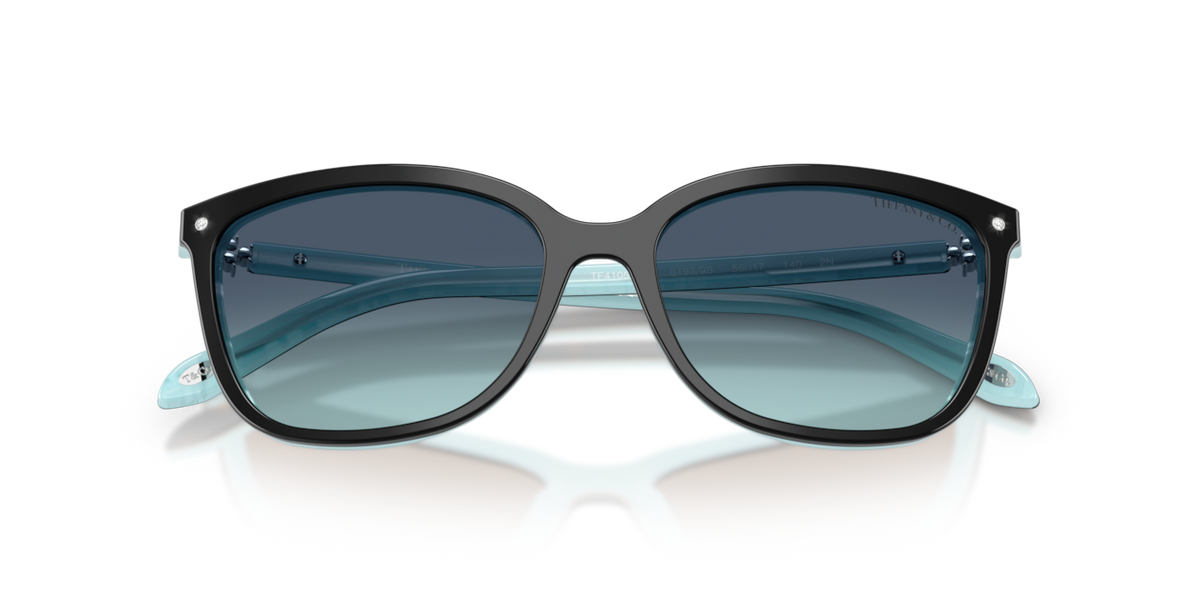 Tiffany & Co. TF4105HB - Black / Tiffany blue gradient - folded front view - 81939S