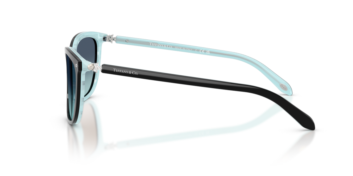 Tiffany & Co. TF4105HB - Black / Tiffany blue gradient - side view - 81939S